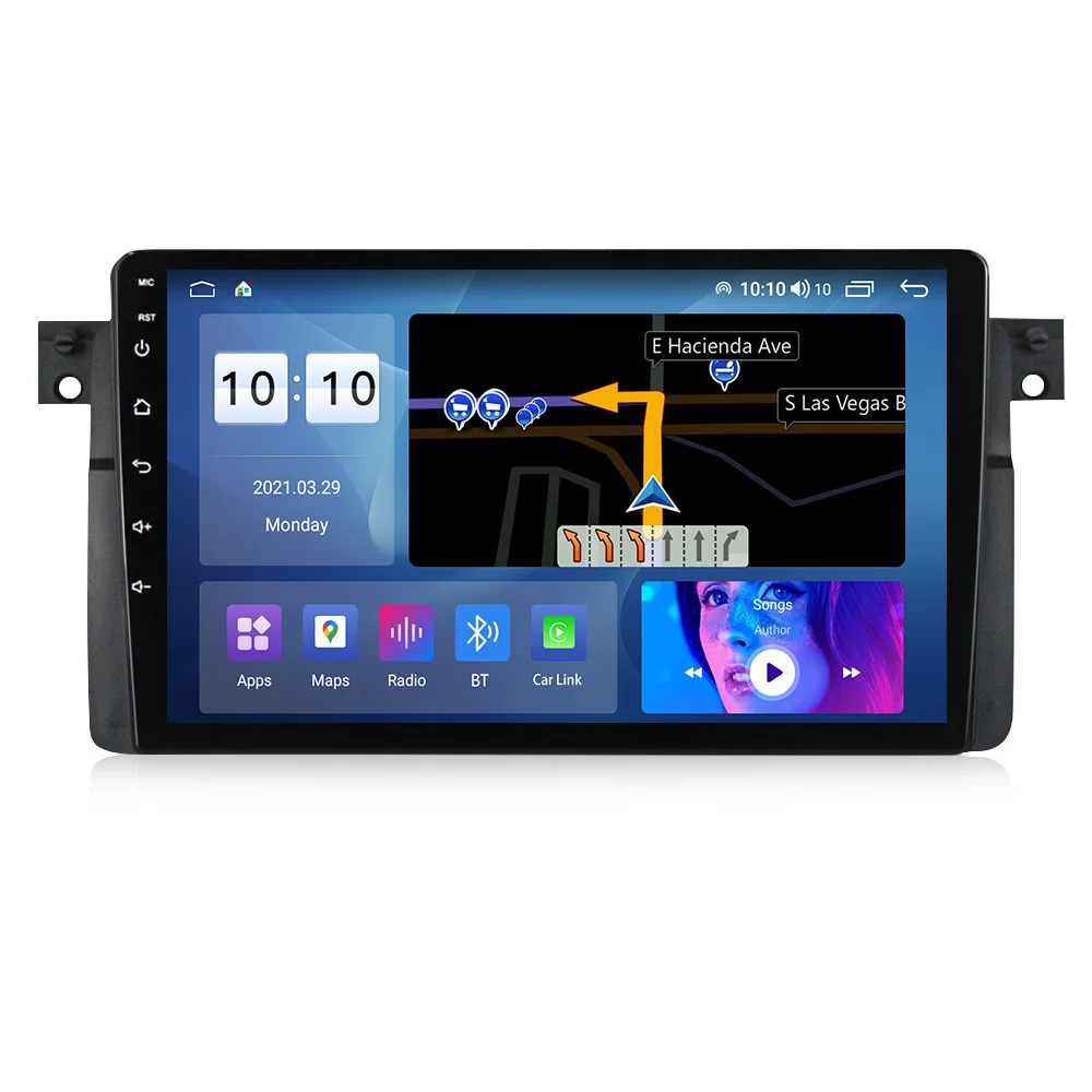 Mekede MS Android 11 8-ядерный 8 + 128 ГБ IPS автомобильный dvd-плеер с экраном видео для BMW E46 M3 318i