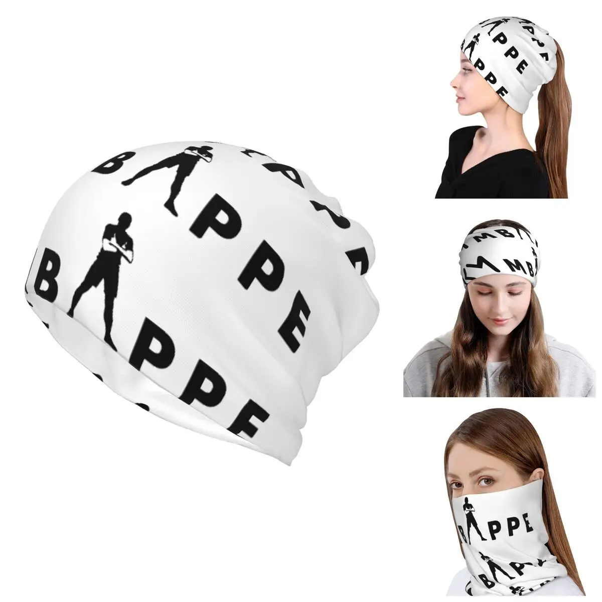 

KM Football Mbappes Bandana Neck Gaiter for Ski Camping Men Women Wrap Scarf French Soccer Headband Warmer Skullies Beanies Caps