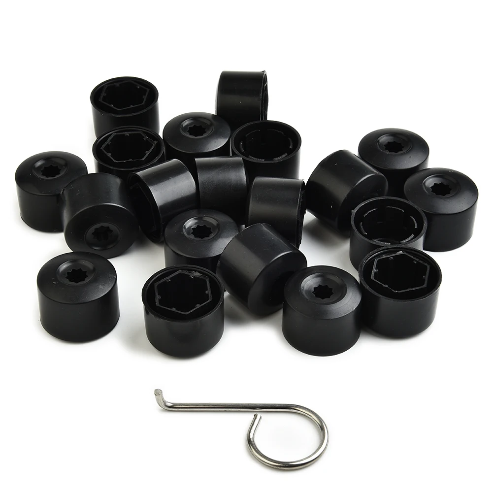 

20X Wheel Bolt Nut Cover For Golf Bora Pas/sat Jett/A 17mm Black High Quality Durable Auto Parts New