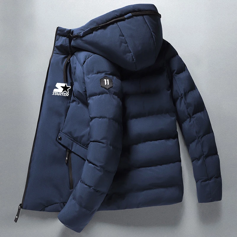 2022 STARTER brand outdoor camping mountaineering hooded fashion Korean version new men's warm padded jacket adventure jacket