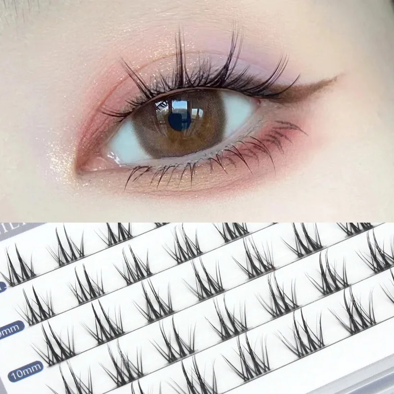 3Boxes Clusters Lashes Extension Volume Self-Adhesive Eyelashes Natural Soft Segmented Eyelashes Fake Bundles Cosplay Eyelash