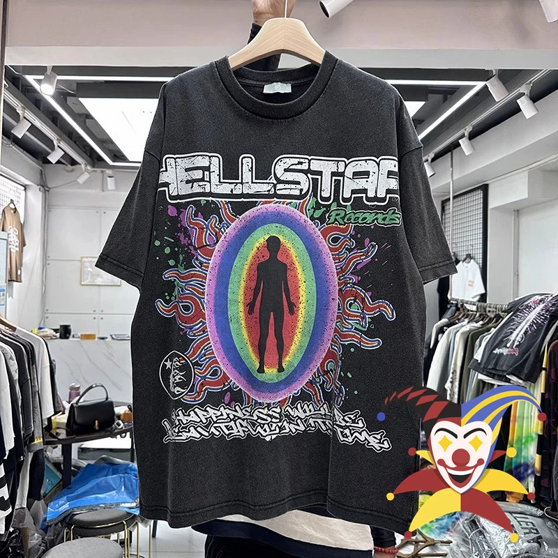 

Новая футболка Hellstar для мужчин и женщин, красочная фотография