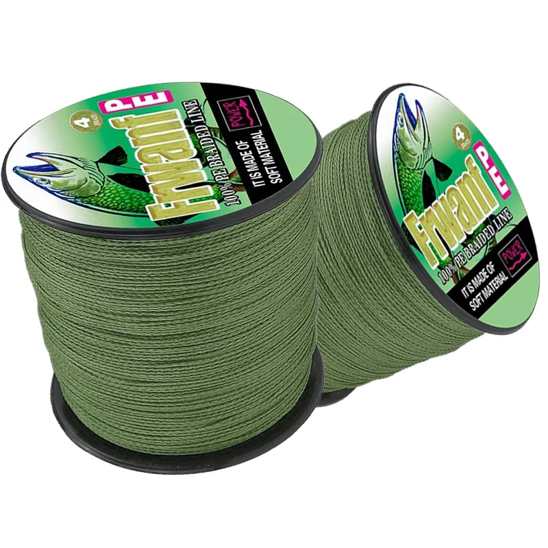 ПЭ плетеная рыболовная леска Frwanf 4 нити 100 м сверхпрочная многонитевая нить для