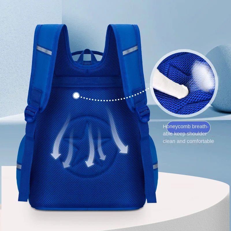 School Bags Kids Backpack The New Waterproof School Bag Primary School Backpack Children's Shoulder Bag Security Luminous Strip