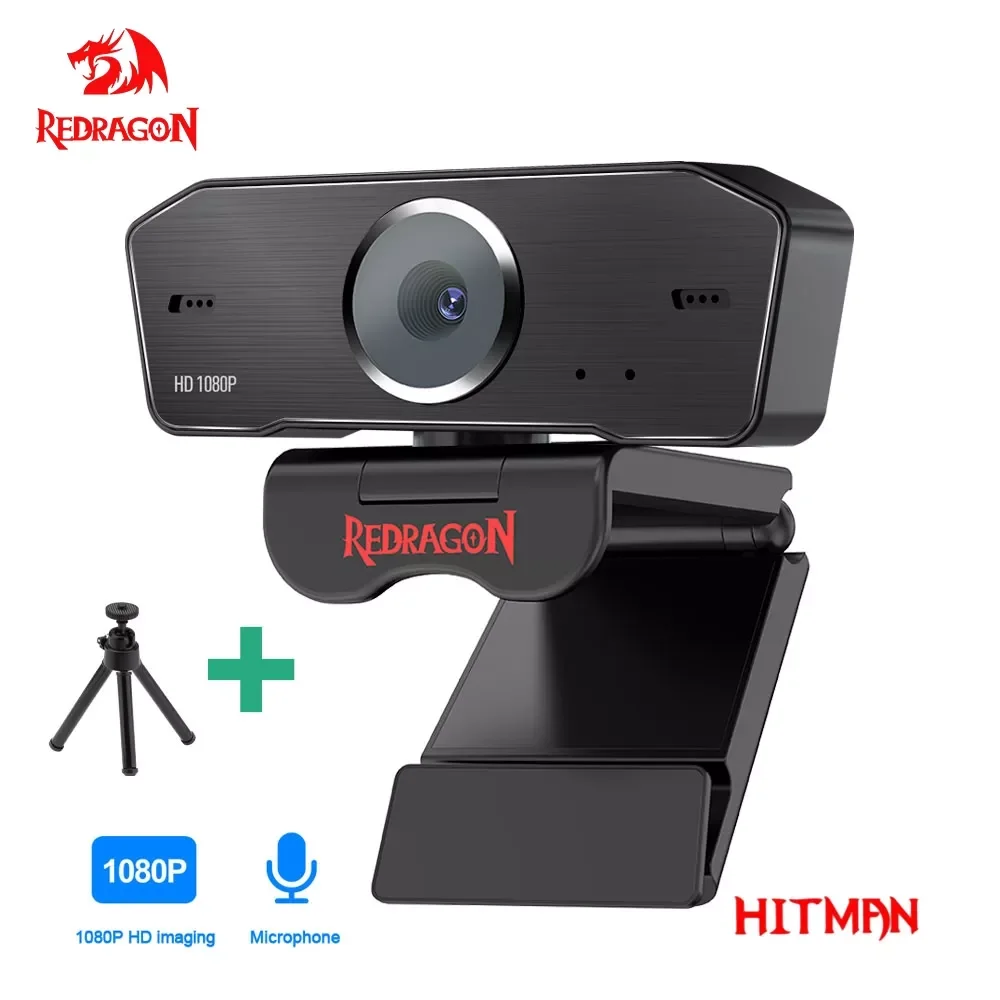 

REDRAGON GW800 HITMAN USB HD Webcam Built-in Microphone Smart 1920 X 1080P 30fps Web Cam Camera for Desktop Laptops PC Game
