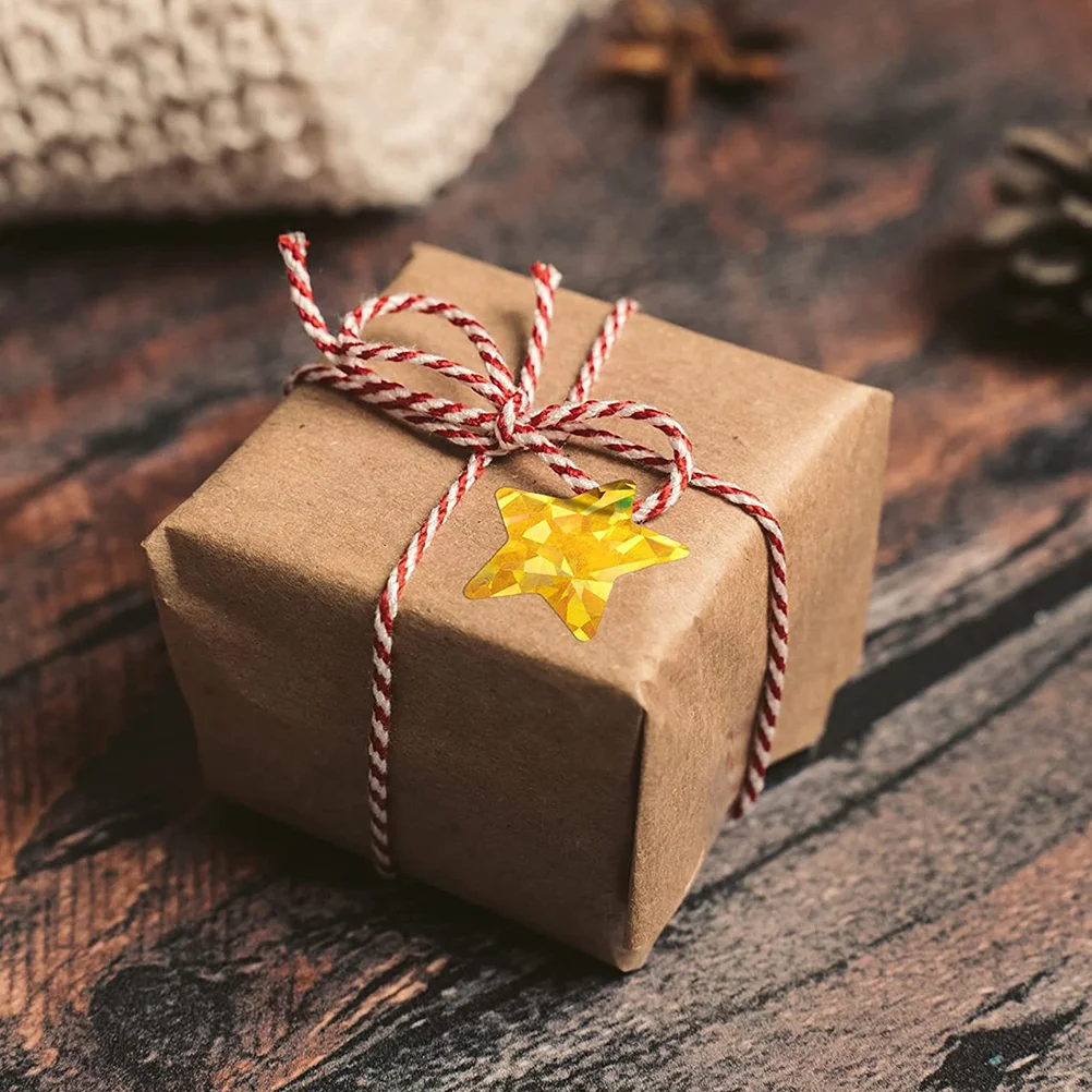 

2 Rolls Household Gift Sticker Sealing Label Stickers Wedding Small Business Envelopes Multifunction Packaging Copper Plate