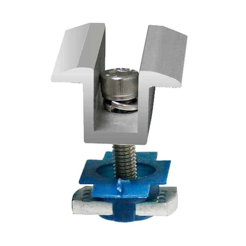 

10Pcs Solar Panel Mounting Brackets 30-40mm Solar Rail End Clamps Aluminum Solar Mid Clamps Adjustable Grounding Clamp D7YA