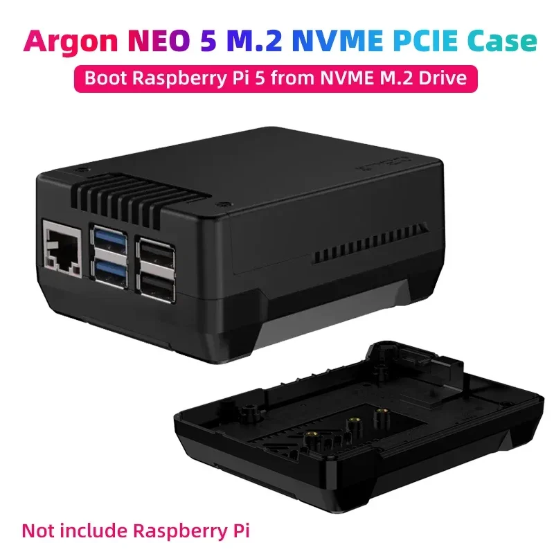 Argon NEO 5 M.2 NVME PCIE чехол для Raspberry Pi с ШИМ вентилятором встроенный радиатор