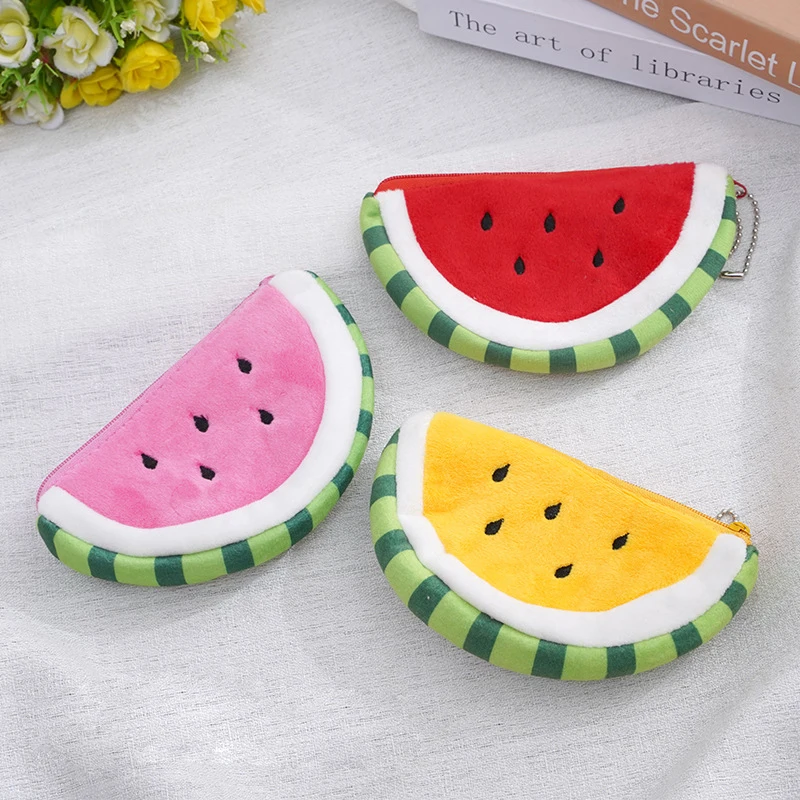

Милый кошелек для монет с имитацией арбуза, Детская сумка для монет, рюкзак с подвеской, украшение, маленький подарок для детей, приблизительно 14*9 см