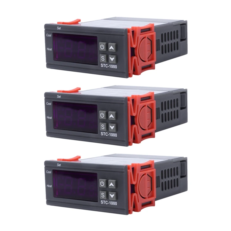 

3X 220V Digital STC-1000 Temperature Controller Thermostat Regulator+Sensor Probe
