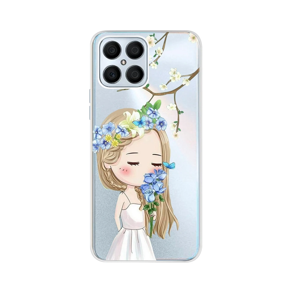 Фото Чехол для Honor X8, 2022 дюйма, милый чехол с рисунком для Huawei Honor X8 X 8, Honor X8, Искусственный Мягкий силиконовый чехол для Honor 8X Max, бампер №4