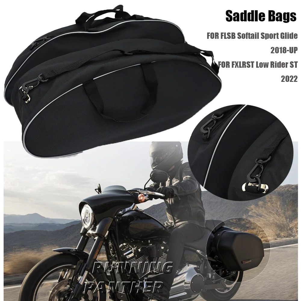 

Motorcycle Saddle Bag Luggage Rack Liner Saddlebag For FLSB Softail Sport Glide 2018 2021 2020 FXLRST Low Rider ST 2022