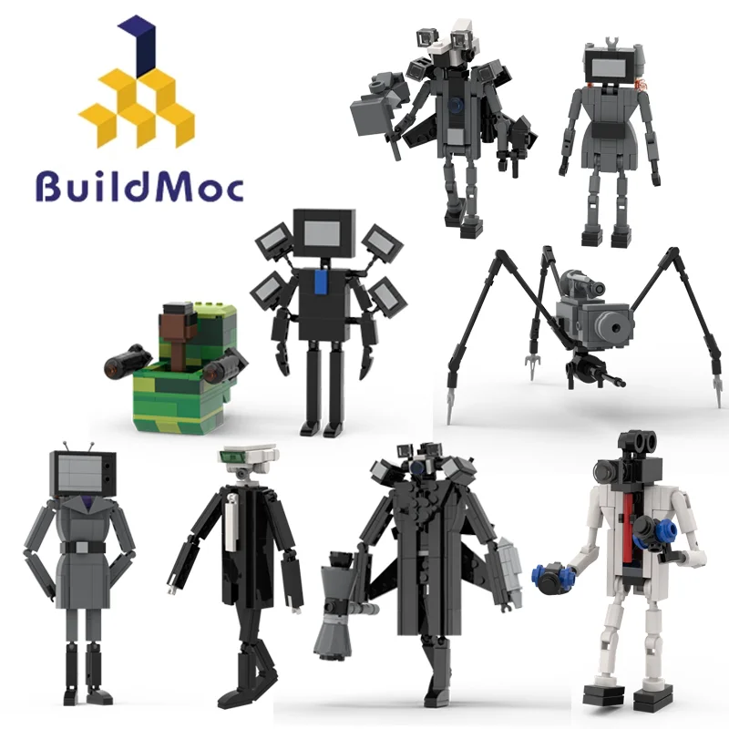 

Skibidi Конструктор из серии унитаз, камерамен против ТВ, игрушечные блоки, крик, ужас, множество ролевых роботов в сборе, игрушки, подарок на Рождество