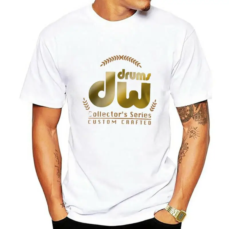 

Новая популярная мужская футболка черного цвета с изображением барабана DW