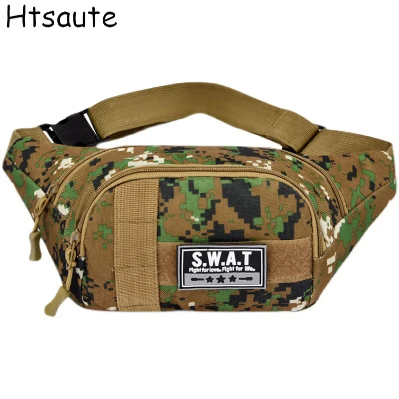

Men's Waist Bag Tactical Pouch Men Shoulder Belt Bags Hip Sack Oxford Cloth Belly Waterproof Banana Male Fanny Pack for Phone