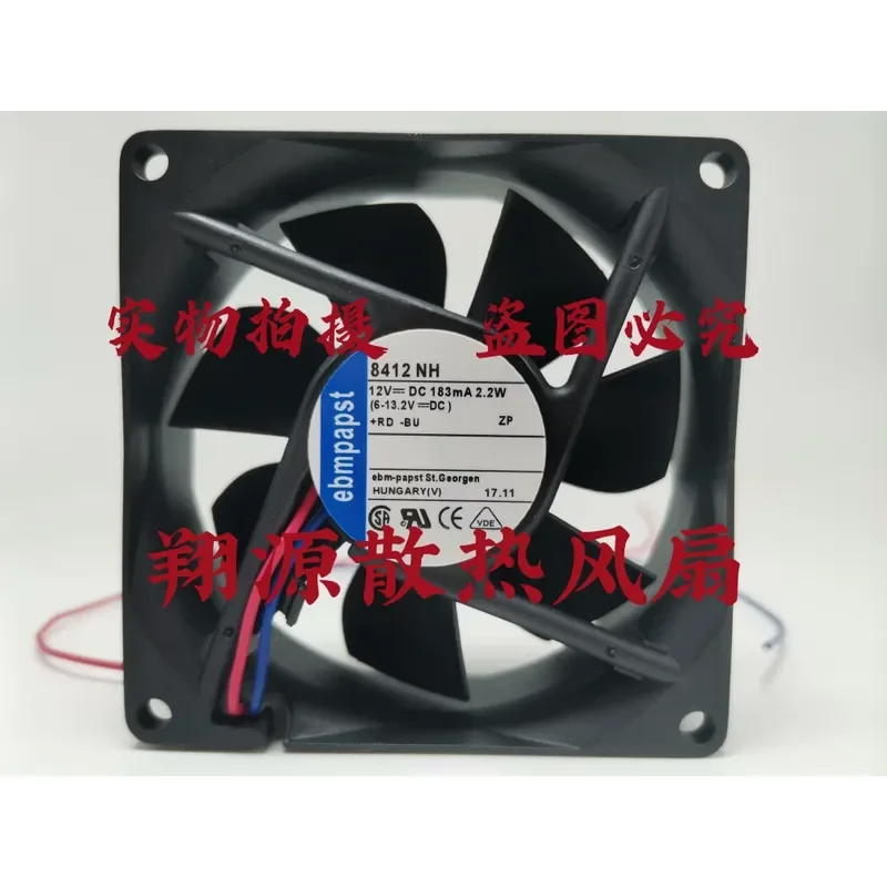 Фото Бесшумный вентилятор охлаждения для ebmpapst 8412 NH 8025 12V 8CM, блок питания №1