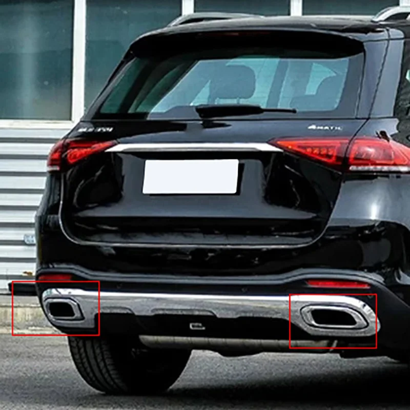 For Mercedes-Benz GLE 350 GLE 450 GLC GLS W167 X253 X167 2020 Exhaust Exhaust Port Trim Four-Out Tail Throat Frame Accessories