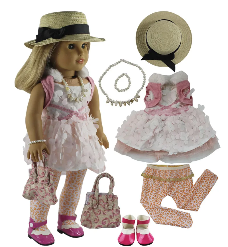 Набор одежды для модных кукол "Fashion Doll Clothes Set Toy Clothing Outfit for 18" Американская повседневная одежда Множество вариантов стилей X108.