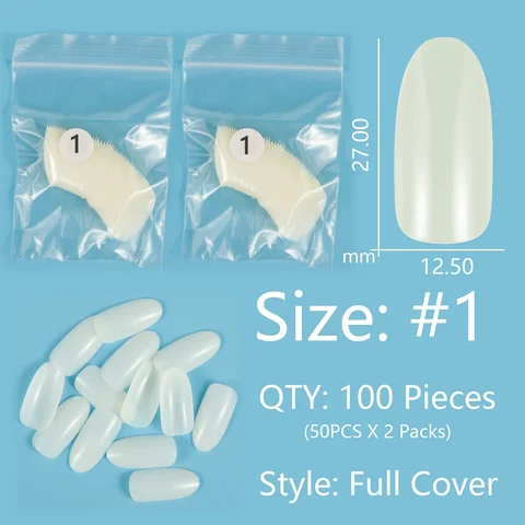Один размер 100 шт. овальные круглые накладные ногти Размер 0 1 2 3 4 накладные ногти полное покрытие Типсы для ногтей