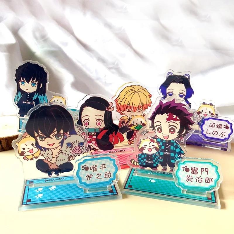 

1 шт., новинка, аниме, рассекающий демонов, киметсу, № Yaiba, искусственная кожа, серия енота, настольная, искусственная фигурка, игрушки, поклон...