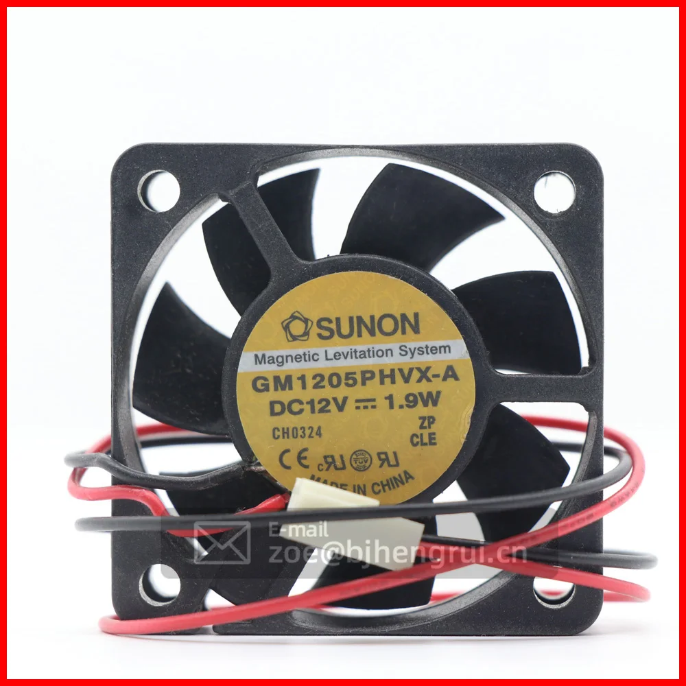 

SUNON 5015 12V DC 1.9W GM1205PHVX-A 5cm 0.14A 2600RPM Ball Bearing hydraulic server Small axial cooling fan