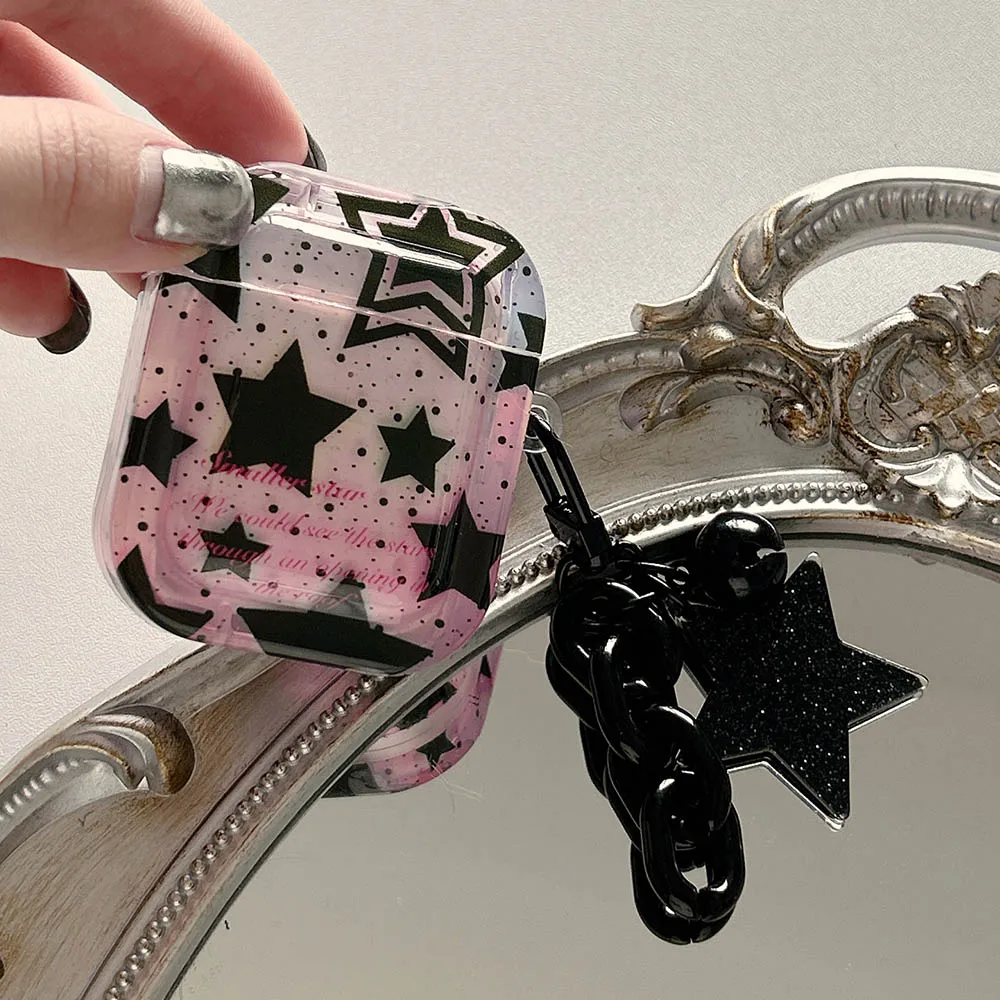 Чехол для наушников Sweet Cool Stars с подвеской в виде черной звезды