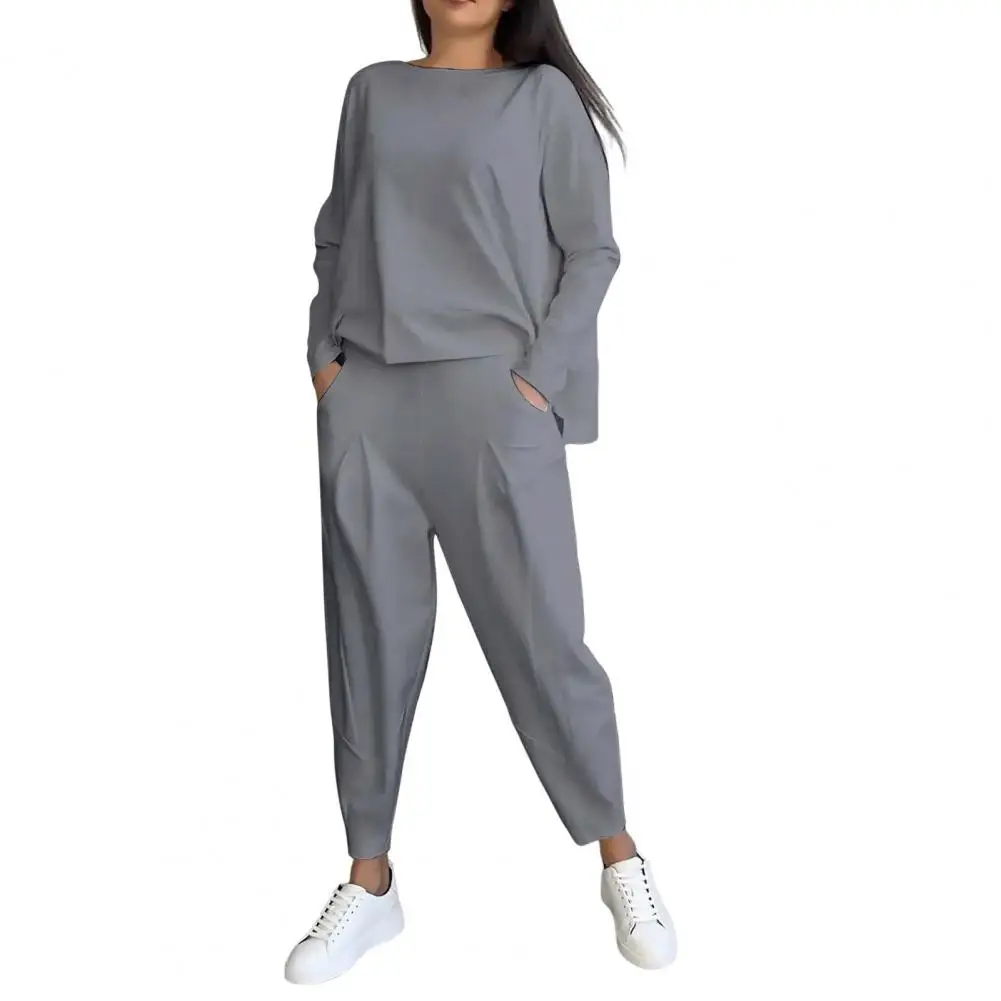 Прочный женский наряд Женский однотонный Свитшот неправильной формы с