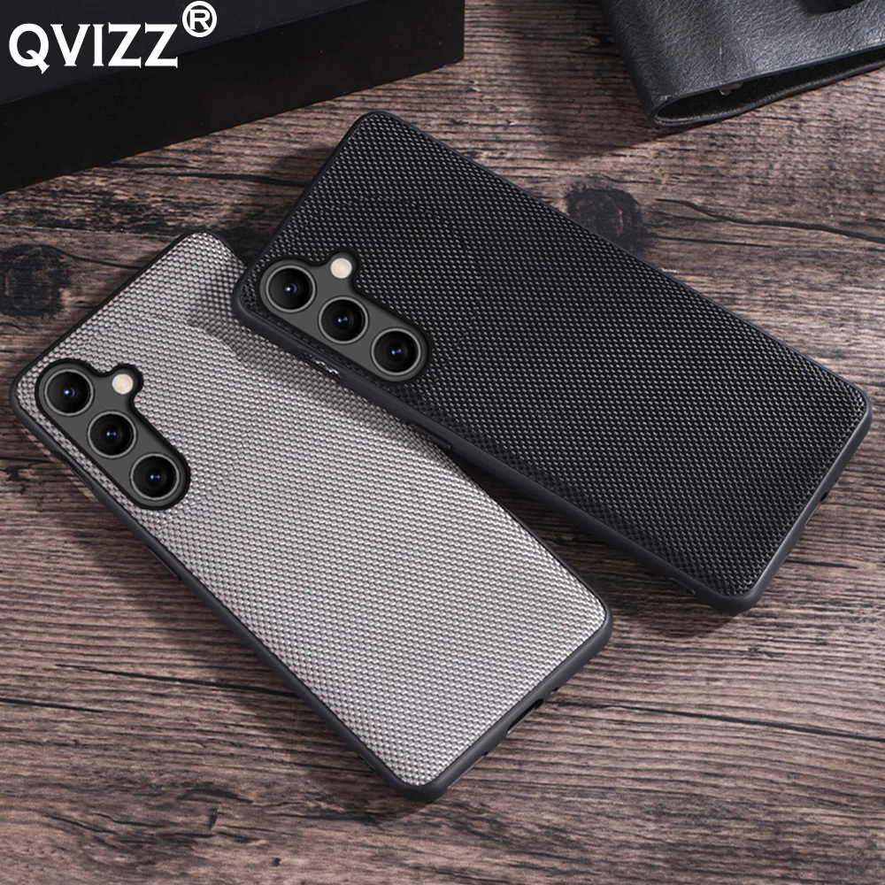 

Fabric Cloth Case for Samsung Galaxy A34 Luxury Armor Shockproof Soft Silicone Edges Hard Back Phone Cover SamsungA34 GalaxyA34