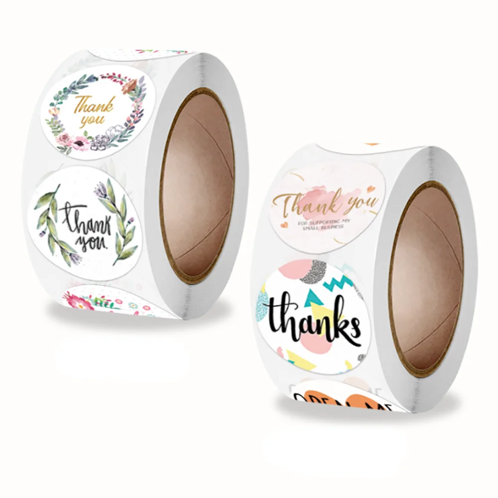 

1 дюйм., наклейки с надписью «Thank You» на свадьбу, 500 шт./рулон