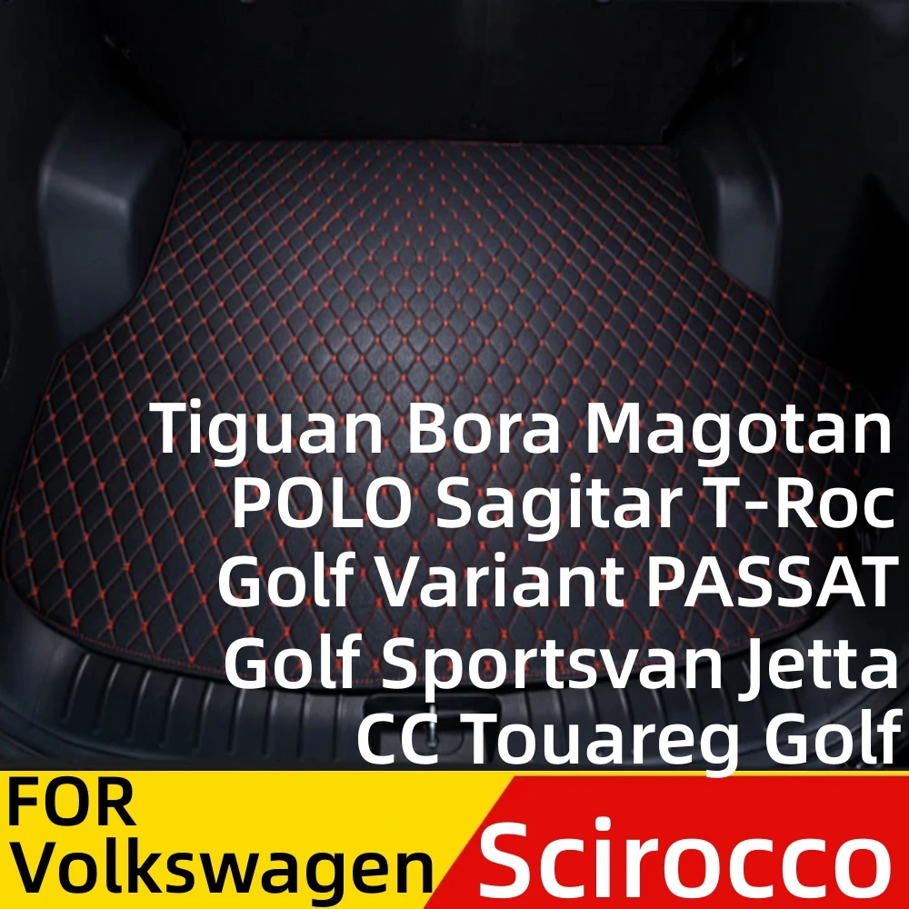 

Коврик для багажника автомобиля для Volkswagen VW CC Touareg Scirocco POLO Golf T-Roc Tiguan XPE, задний Чехол для груза, коврик, задние части, подкладка для багажника