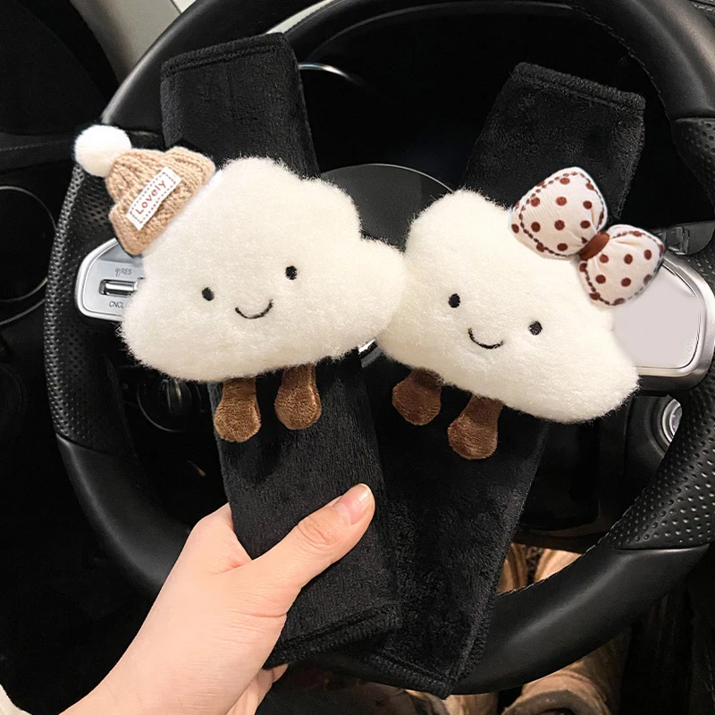 2 шт. милая мультяшная шляпа с бантом и облаком чехол для автомобильного ремня