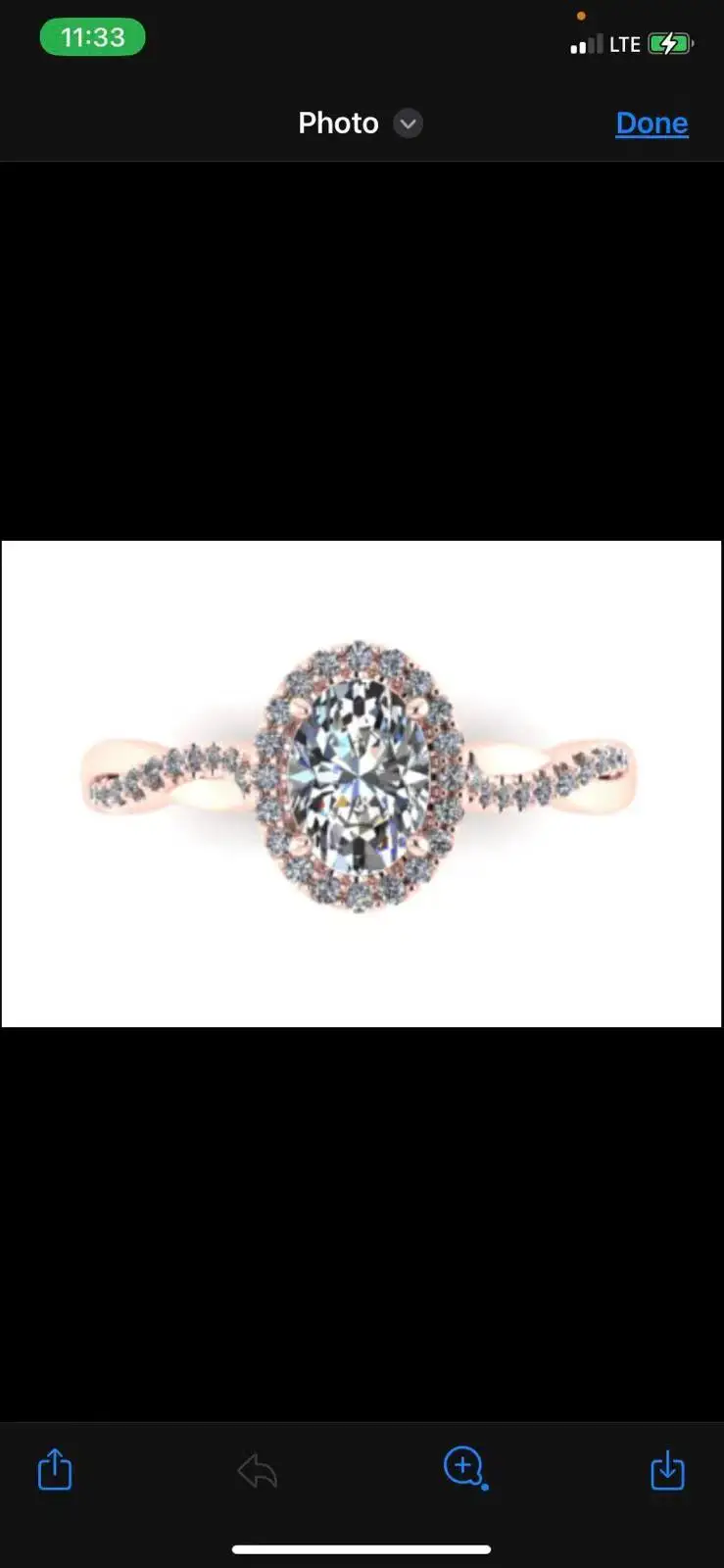 

JOVOVASMILE custom ring 14k rose gold moissanite ring