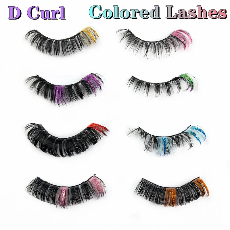 

Новый дизайн, цветные русские полосатые ресницы, драматические пушистые накладные ресницы, макияж, блестящие цветные ed D-образные блестящие...