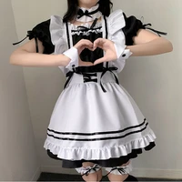 amine cute lolita french maid cosplay costume dress girls woman waitress maid party stage costumes uniform lovers