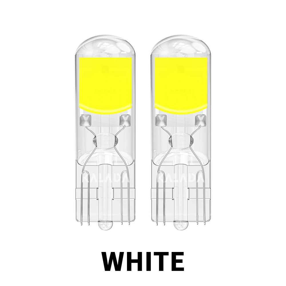 

2x T10 W5W Светодиодные лампы с сапфировым стеклом COB без привода Светодиодный салон автомобиля с картой Купольный светильник Автосигнальная лампа Лампа освещения номерного знака 12 В 6000 К