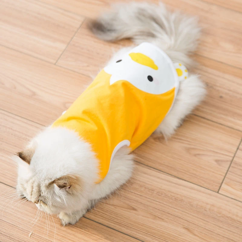 Pet Cat Vest Puppy Pure Cotton Breathable T-Shirt Thin Small Medium-Sized Dog Little Yellow Duck Penguin Cute Clothes XS~XL |