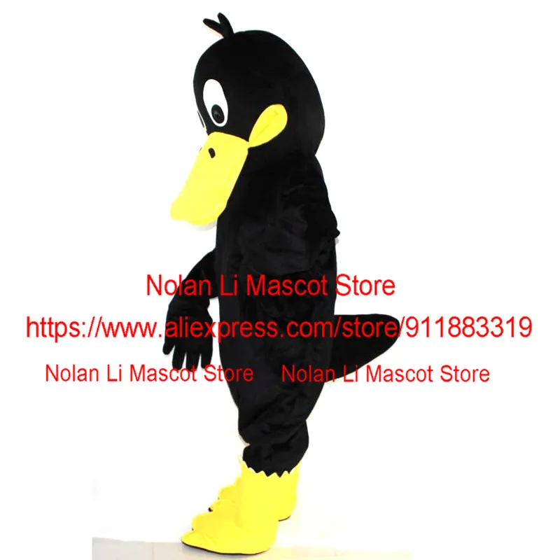 Высококачественный костюм-талисман в виде черной утки мультяшный набор для