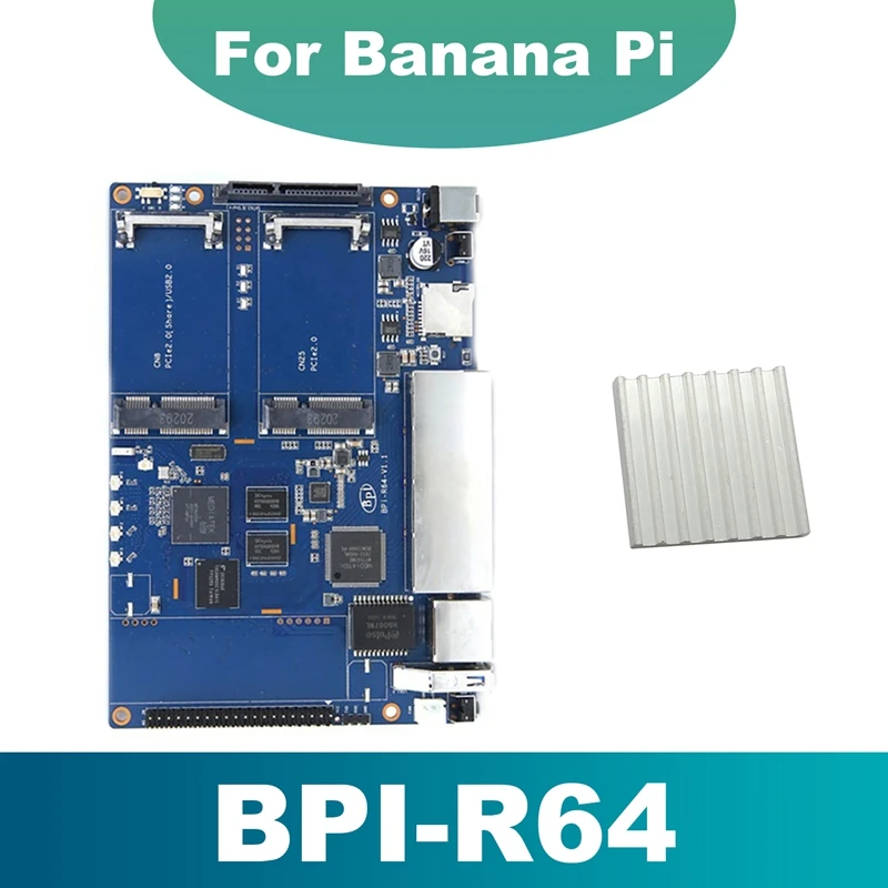 

For Banana PI BPI R64 Router+Heat Sink 1GB DDR3 MTK MT7622 64 Bit Opensource Development Board
