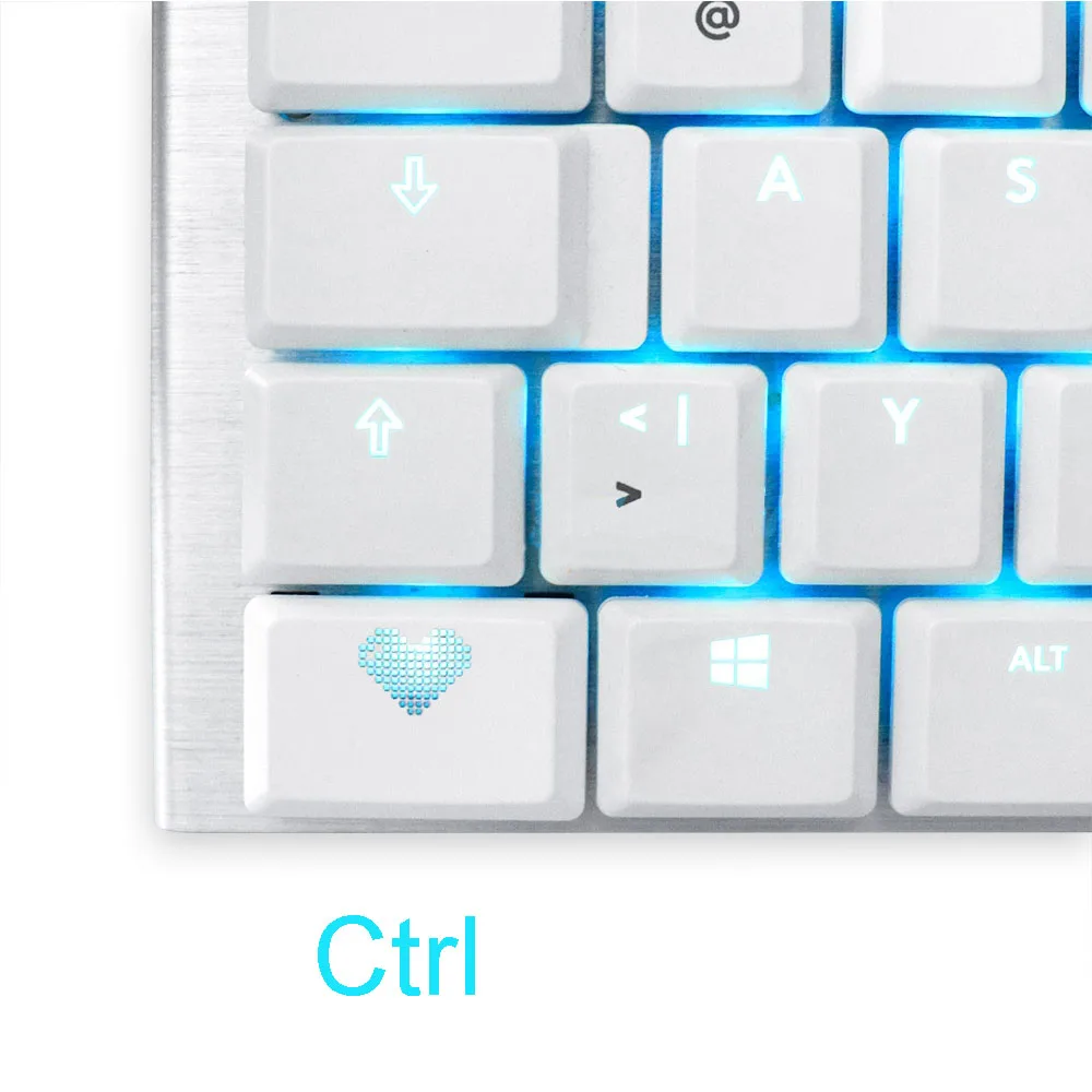 Белые колпачки клавиш в форме сердца для игровых клавиатур Logitech G915 913 G815 813