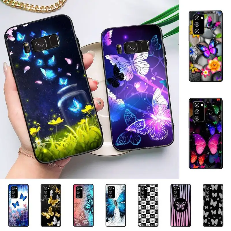 

Butterfly Phone Case for Samsung Note 5 7 8 9 10 20 pro plus lite ultra A21 12 72