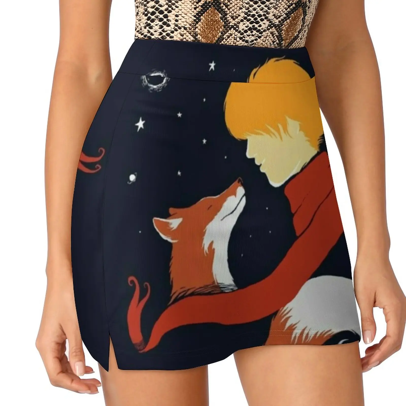 

Женская мини-юбка с принтом, с завышенной талией