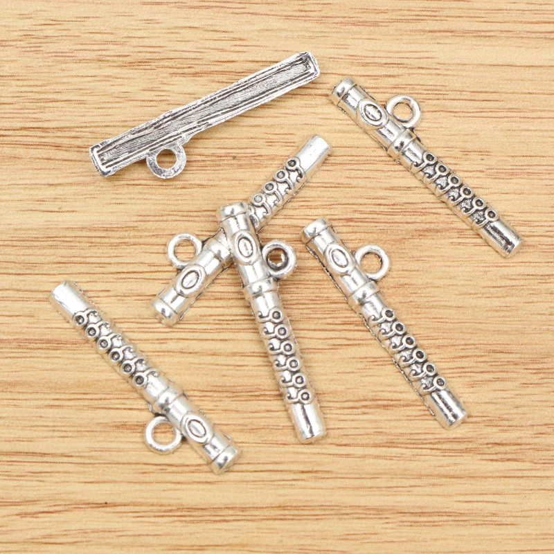 40 шт амулеты 30x4 мм античный посеребренный кулон ручной работы DIY Ювелирные изделия фурнитура Аксессуары для браслета ожерелье