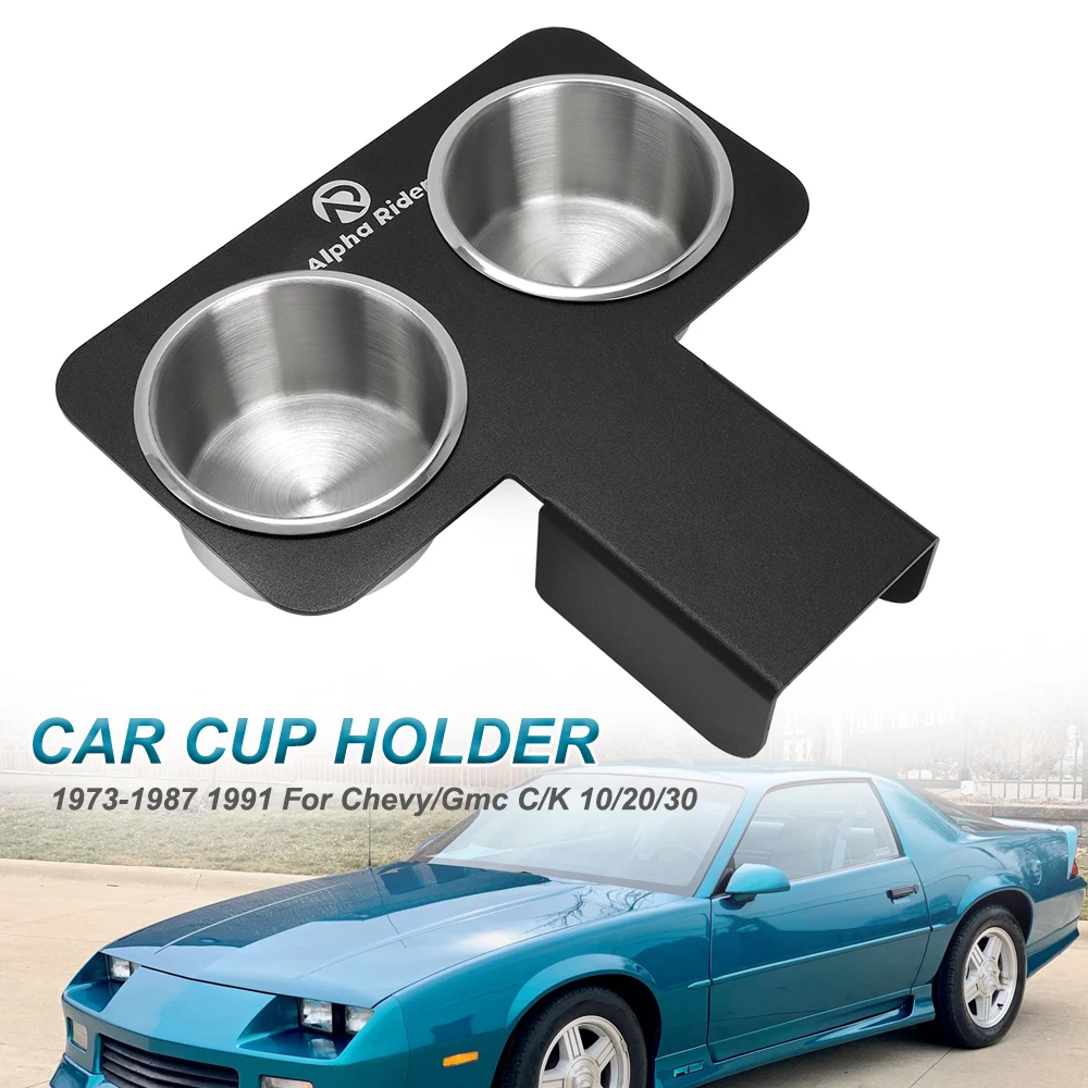 Алюминиевый подстаканник для напитков пикапа черный с 2 чашками Chevy/Gmc C/K 10/20/30
