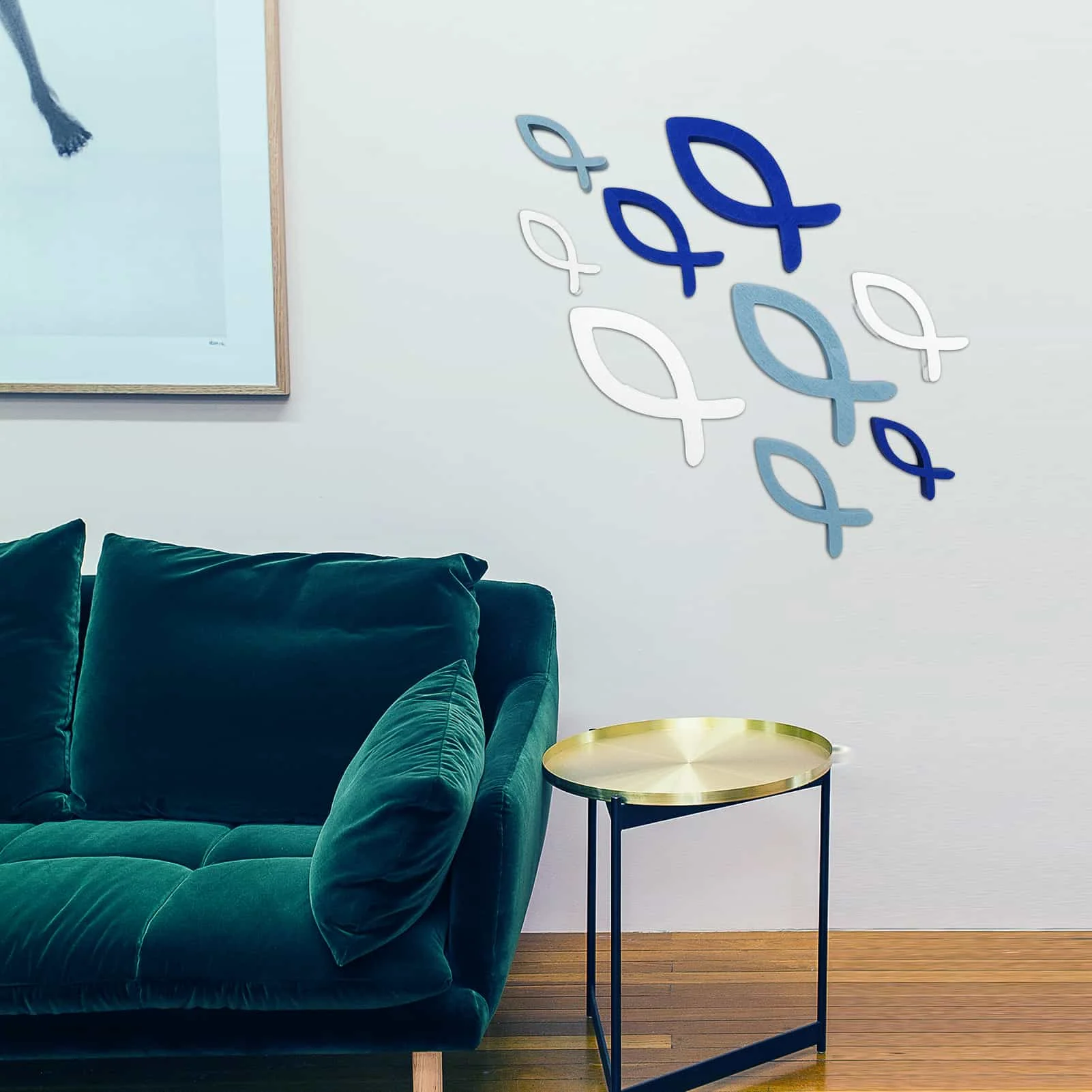 

9 шт., деревянные декоративные стены в виде рыбок