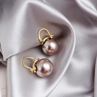 fresh and sweet pearl temperament earrings womens all match geometric earrings elegant and charming new fashion