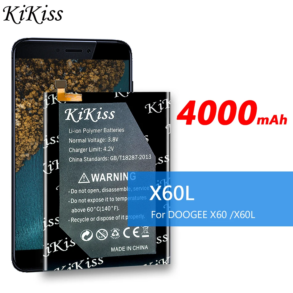 

For DOOGEE X60/X60L Battery 4000mAh KiKiss battery For DOOGEE X 60 /X60 L Smart Phone