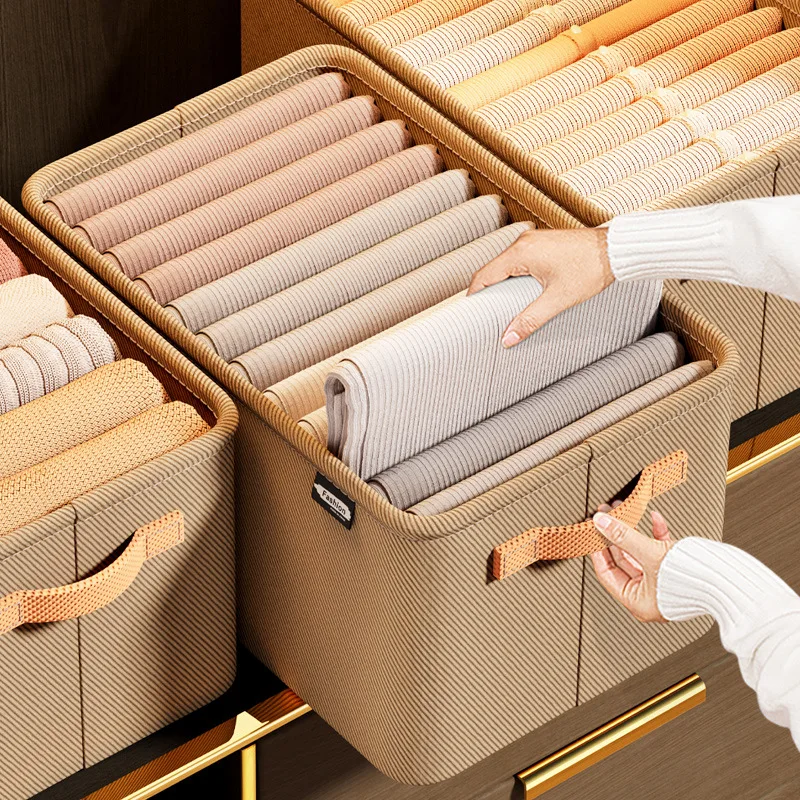 

Oversized Clothes Storage Box Home Drawer Closet Clothing Storage God Fabric with Steel Frame Organizer Cabinet Clothing Storage
