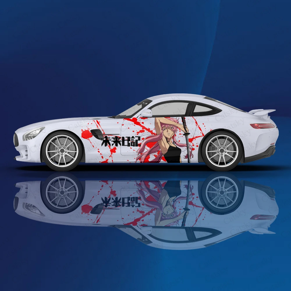 

future diaryr Car Decal Side Graphic Wrap Vinyl Modified Auto Parts Car Sticker custom picture DIY Anime Yuno Gasai