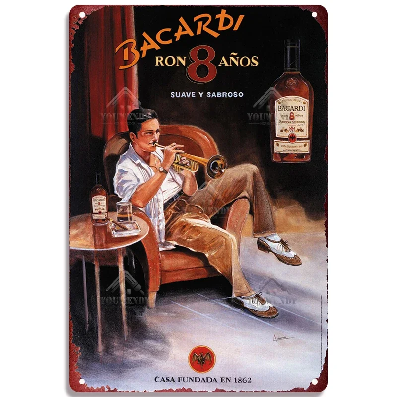 

Металлическая вывеска Bacardi