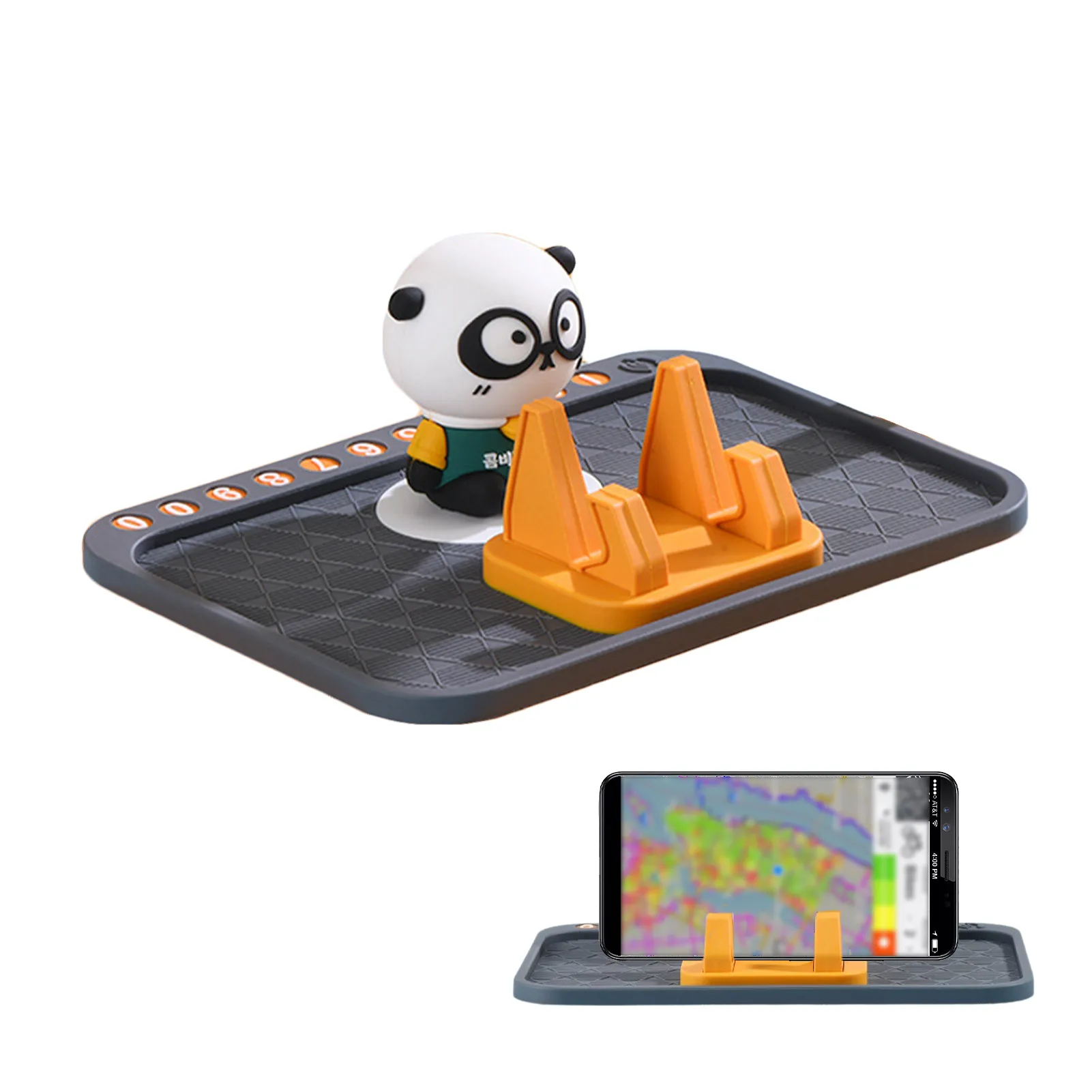 

Силиконовый держатель сотового телефона для автомобиля, симпатичный держатель для телефона на приборной панели с мультяшным дизайном живо...